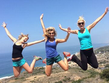Julia Myers and friends hiking in Crystal Cove State Park