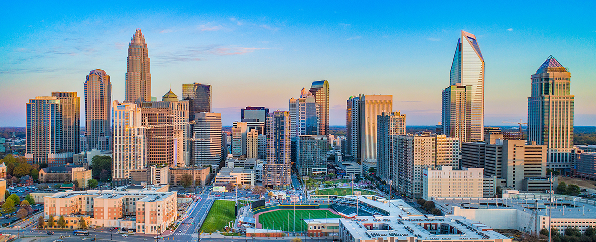 Charlotte North Carolina NC Drone Skyline Aerial