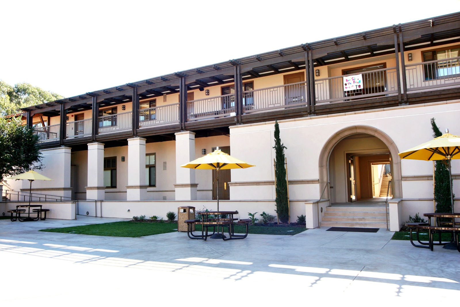 Francis Parker courtyard and tables