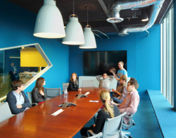 Funny or Die west hollywood california office conference table