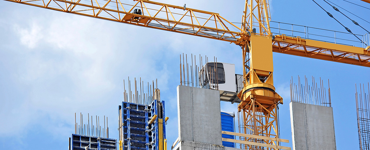 construction crane blue sky