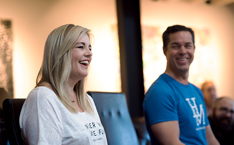 Shay and Jason Hughes at Team Meeting