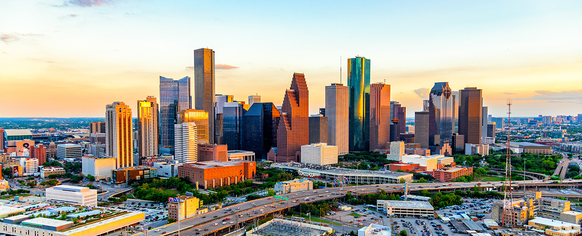 Downtown Houston at Sunset