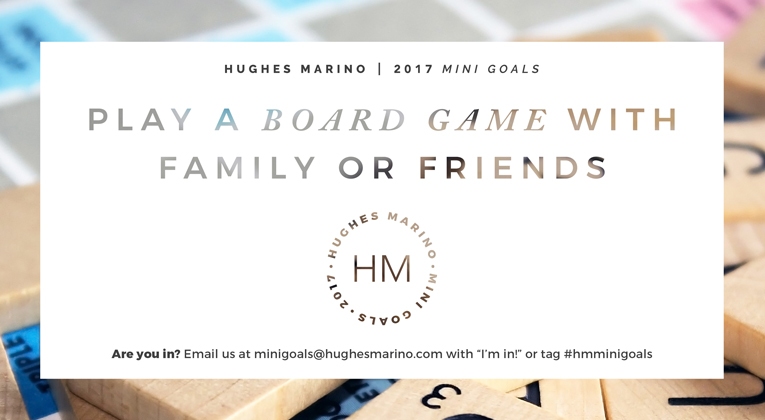 january 2017 hughes marino Mini Goals Blog Board Game 1