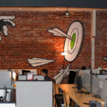 hughes marino spaces we love SOCis historic yet modern workspace wall graphic
