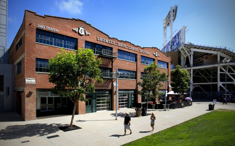 Showley Brothers Candy Factory building at Petco Park