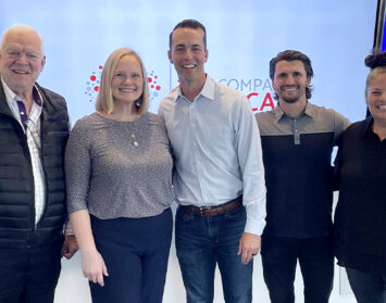 Will and others pictured with Eric Dole (middle), who helps facilitate 100CTC events and is also a member of For the Children, the nonprofit winner of the majority grant in Q2 2024.