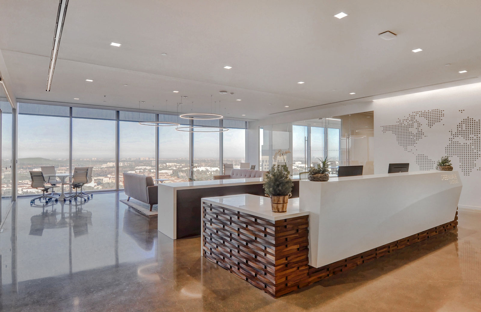 Greenwave Systems reception desk Irvine Spectrum