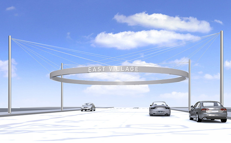 San Diego's futuristic East Village Sign will span across Market street