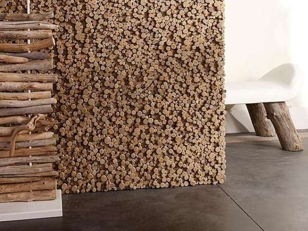 textured natural wood wall