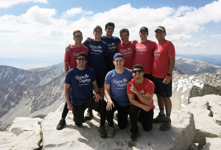 hughes-marino-team-at-top-of-mt-whitney-hike-2016