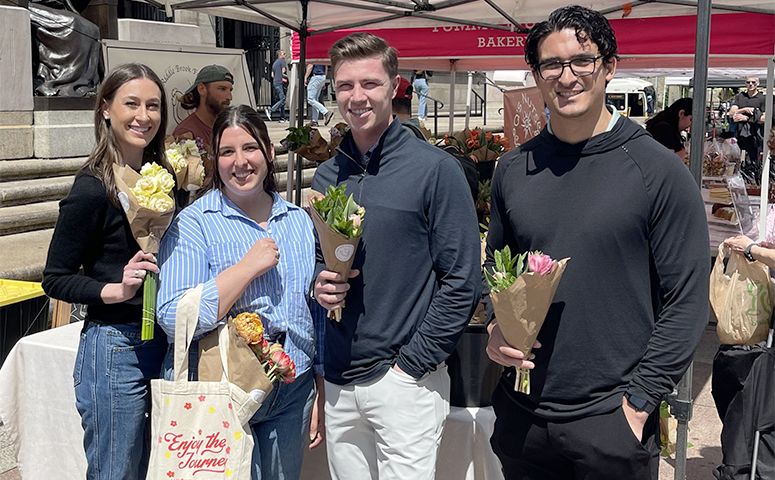 Members of our Boston team visited their local farmers market this month, finding amazing bouquets of flowers to showcase at home!