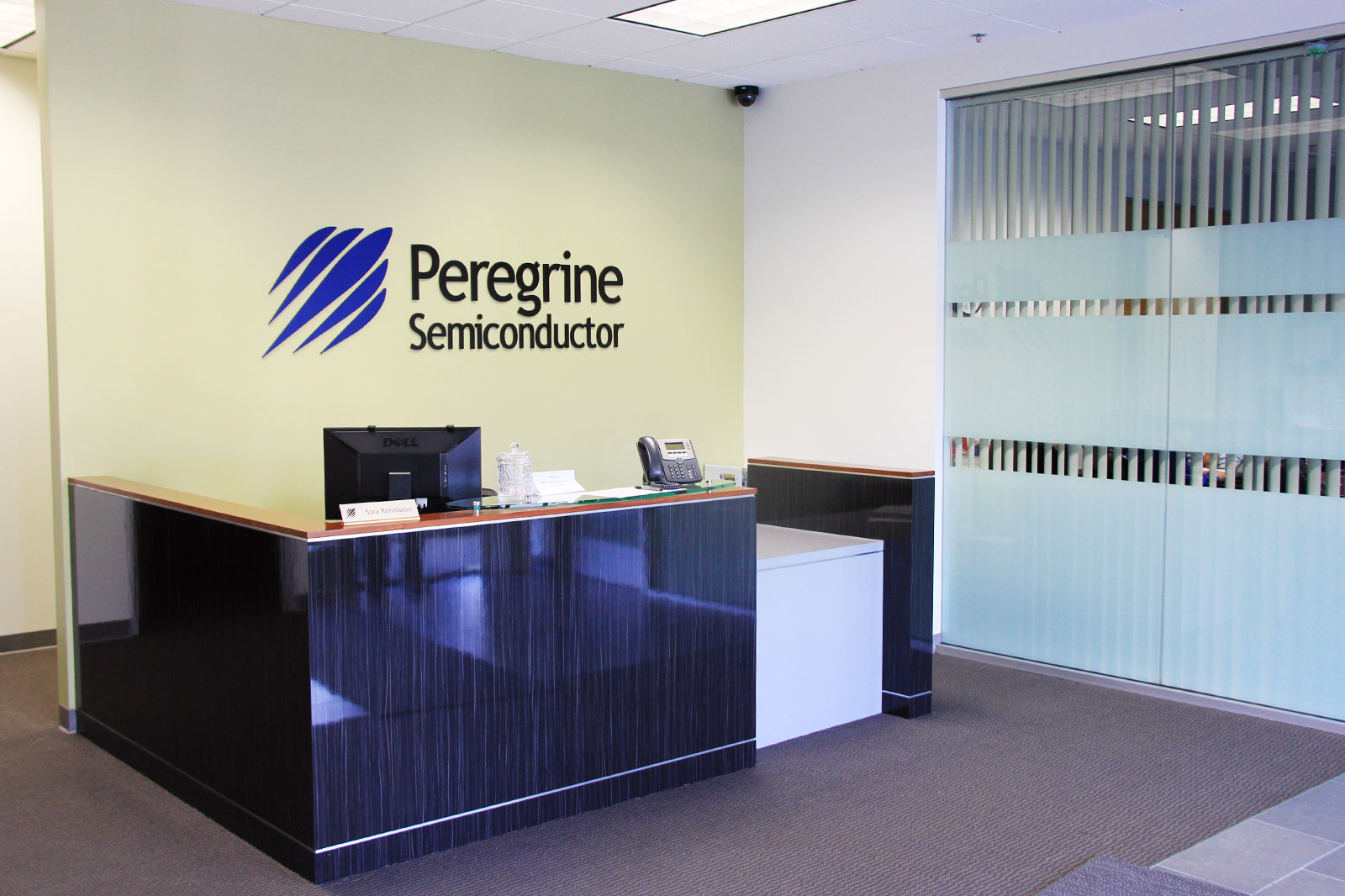 Peregrine Semiconductor reception desk