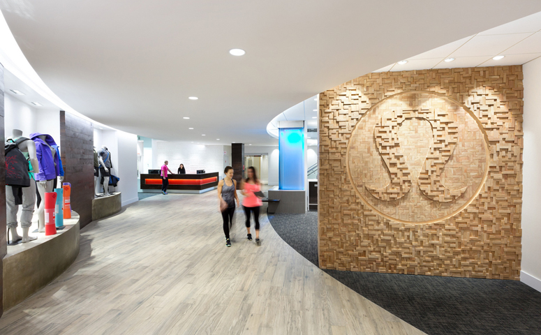 lululemon vancouver headquarters reception area