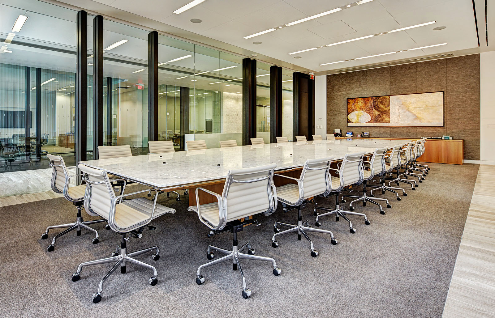 Latham Watkins conference room marble table