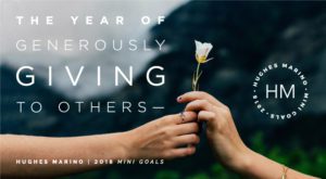 2018 HM Mini Goals–The Year of Generously Giving to Others