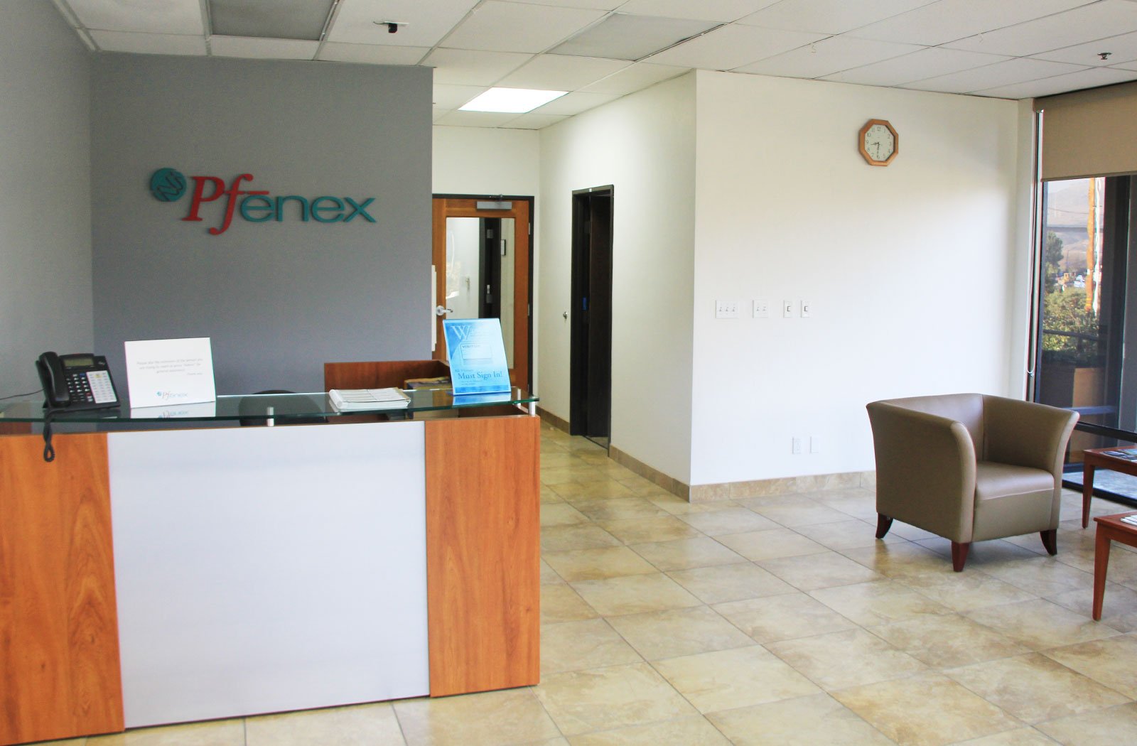 Pfenex reception area
