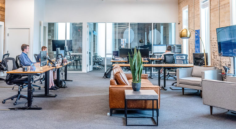 hybrid design trends hughes marino is seeing during return to office