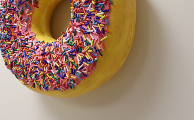 injecting color donut wall art